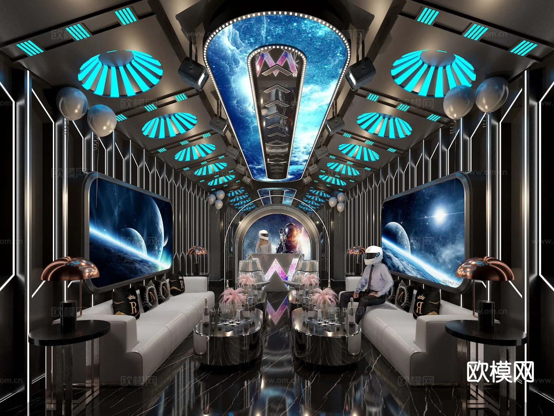 KTV Interior 3D Models – Karaoke – 074 – VRAY Render