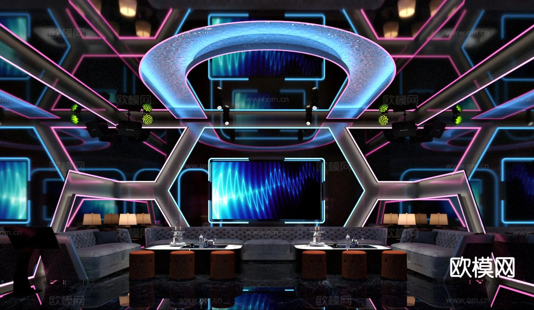 KTV Interior 3D Models – Karaoke – 077 – CORONA Render