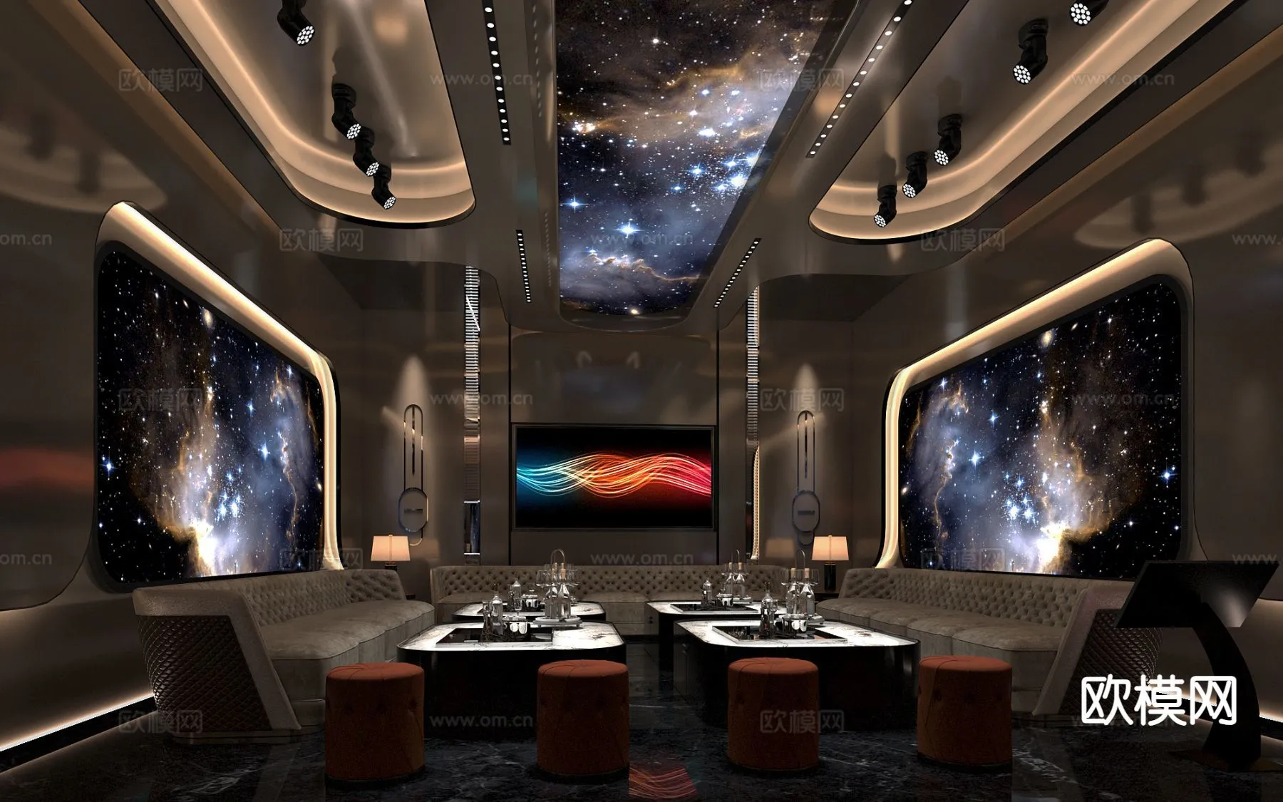 KTV Interior 3D Models – Karaoke – 079 – CORONA Render