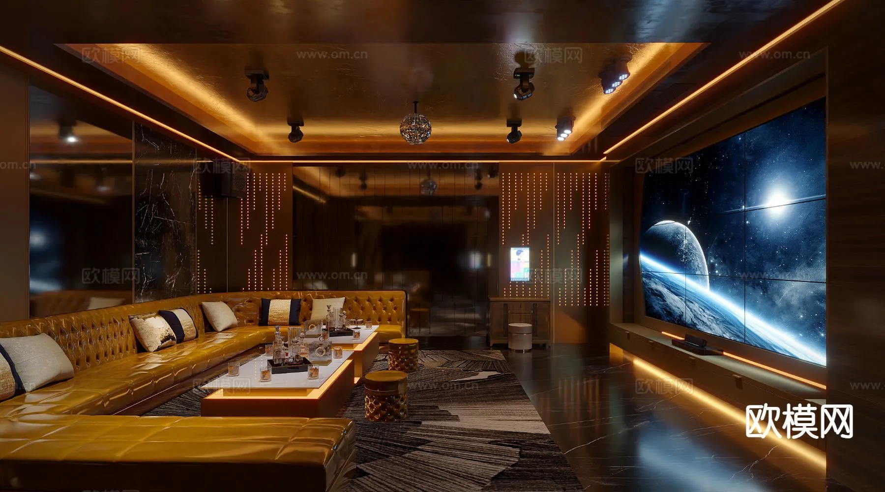 KTV Interior 3D Models – Karaoke – 082 – CORONA Render