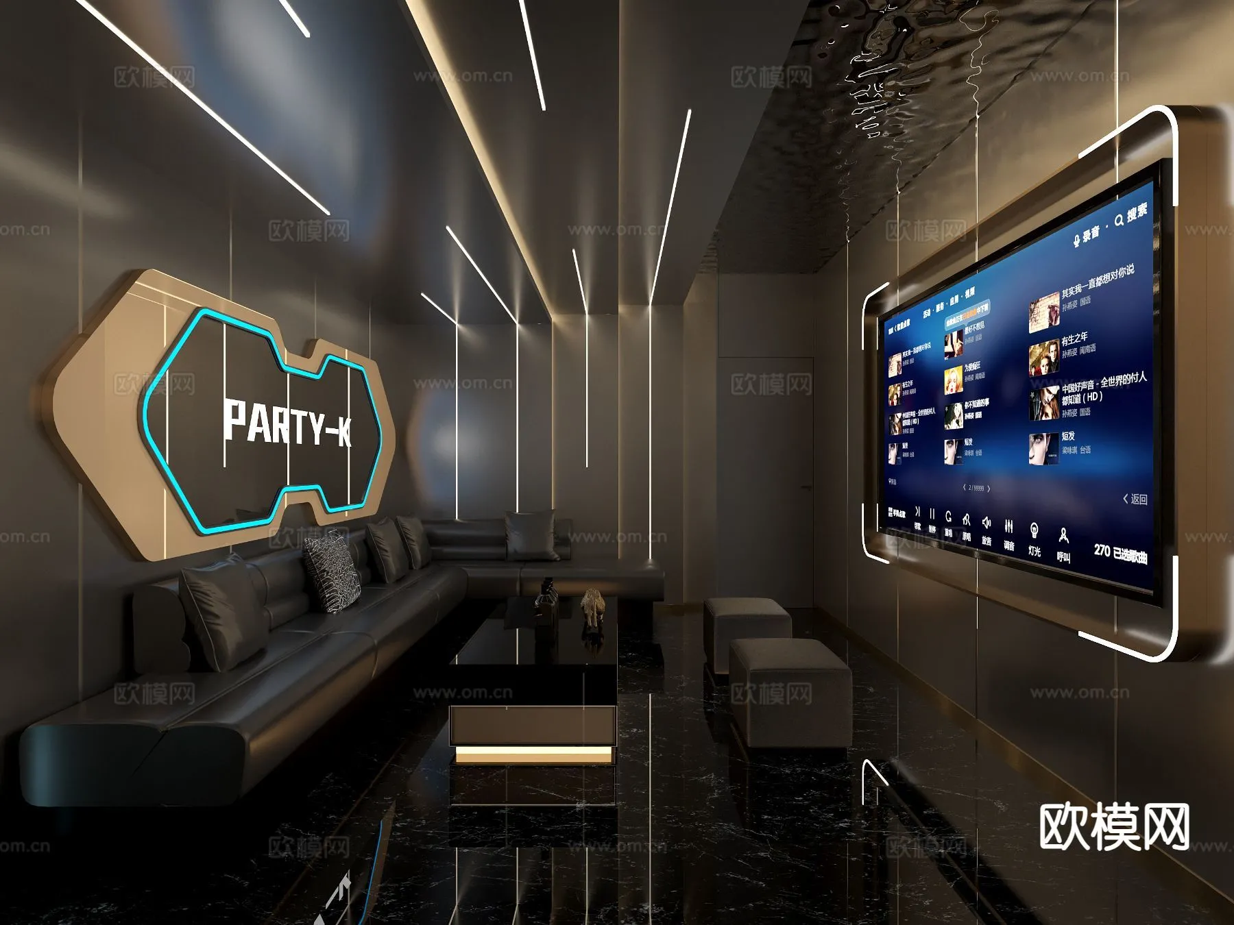KTV Interior 3D Models – Karaoke – 084 – CORONA Render