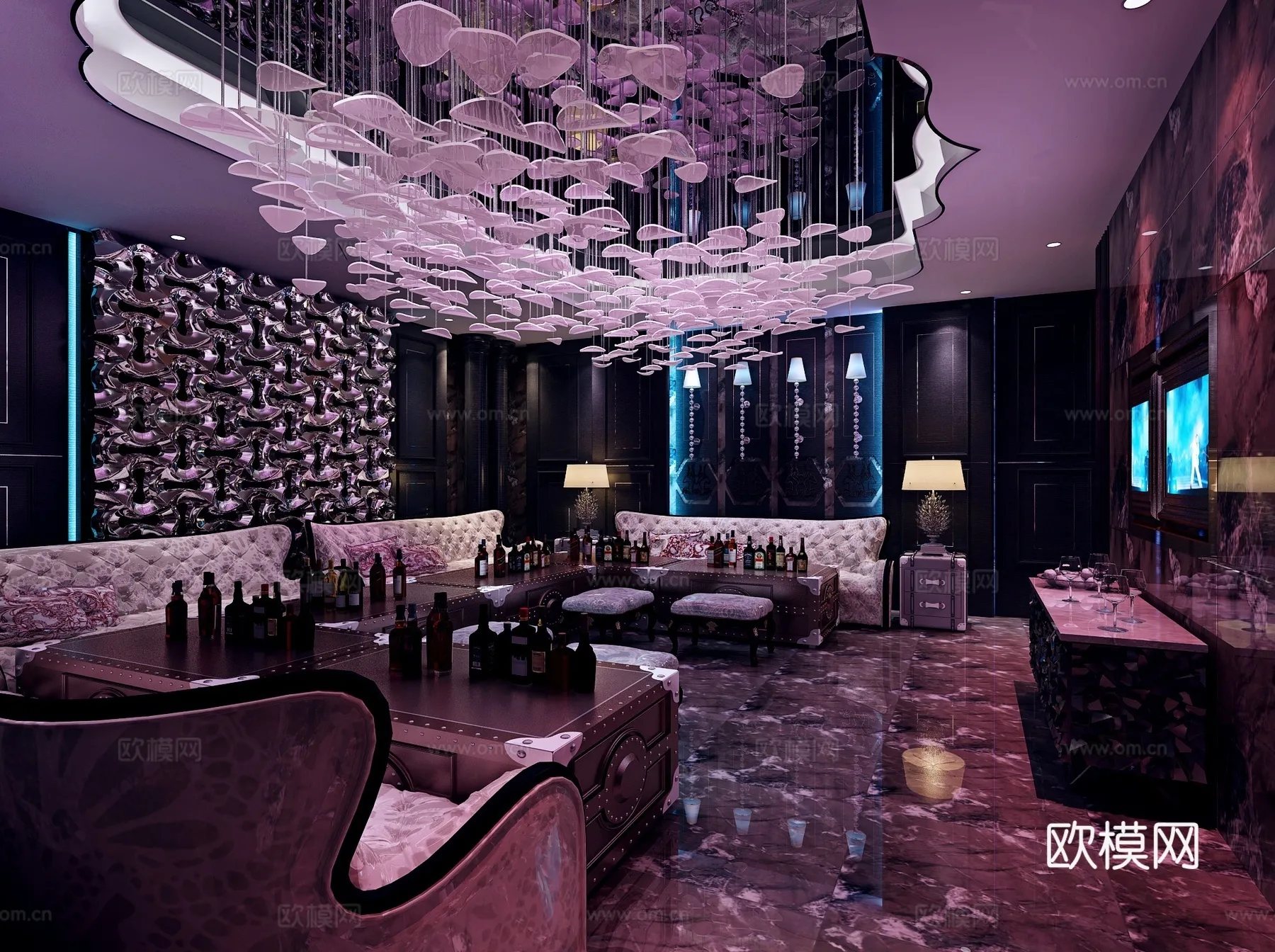 KTV Interior 3D Models – Karaoke – 093 – VRAY Render