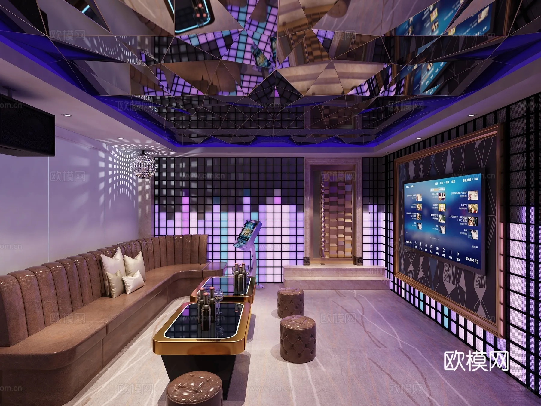 KTV Interior 3D Models – Karaoke – 094 – VRAY Render