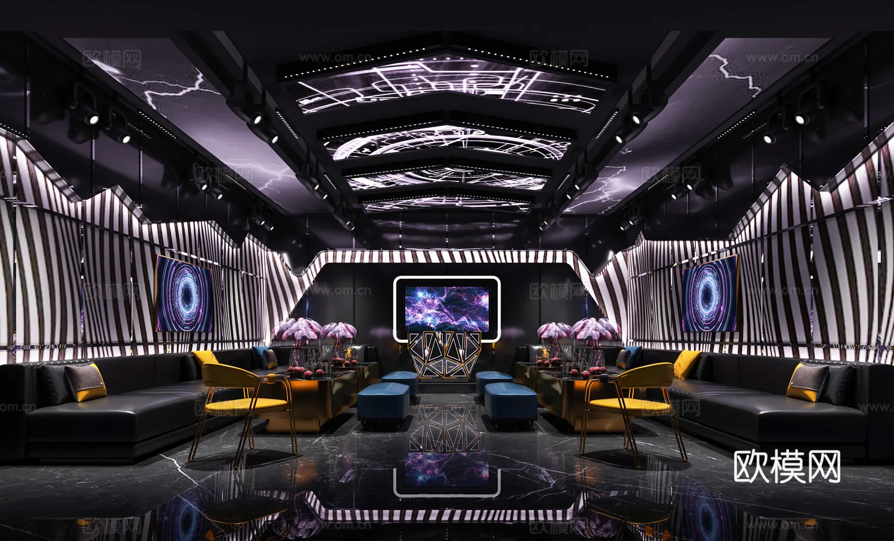 KTV Interior 3D Models – Karaoke – 103 – VRAY Render