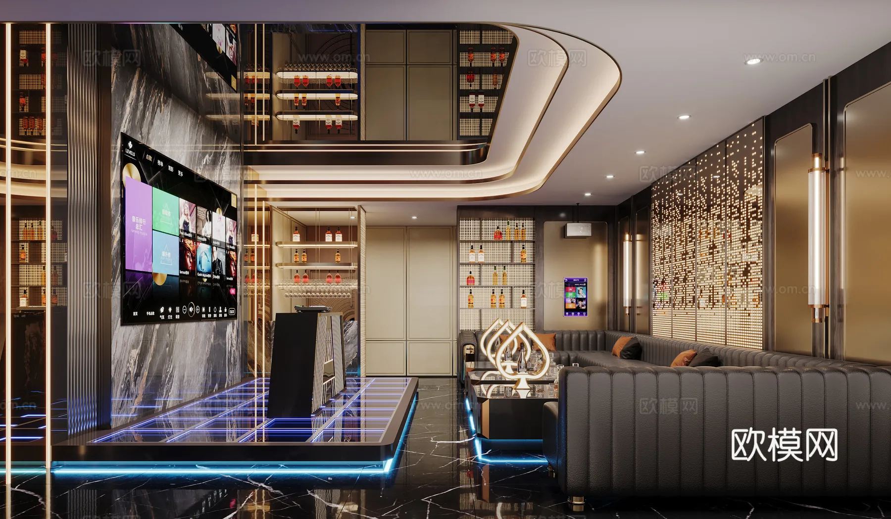 KTV Interior 3D Models – Karaoke – 104 – CORONA Render