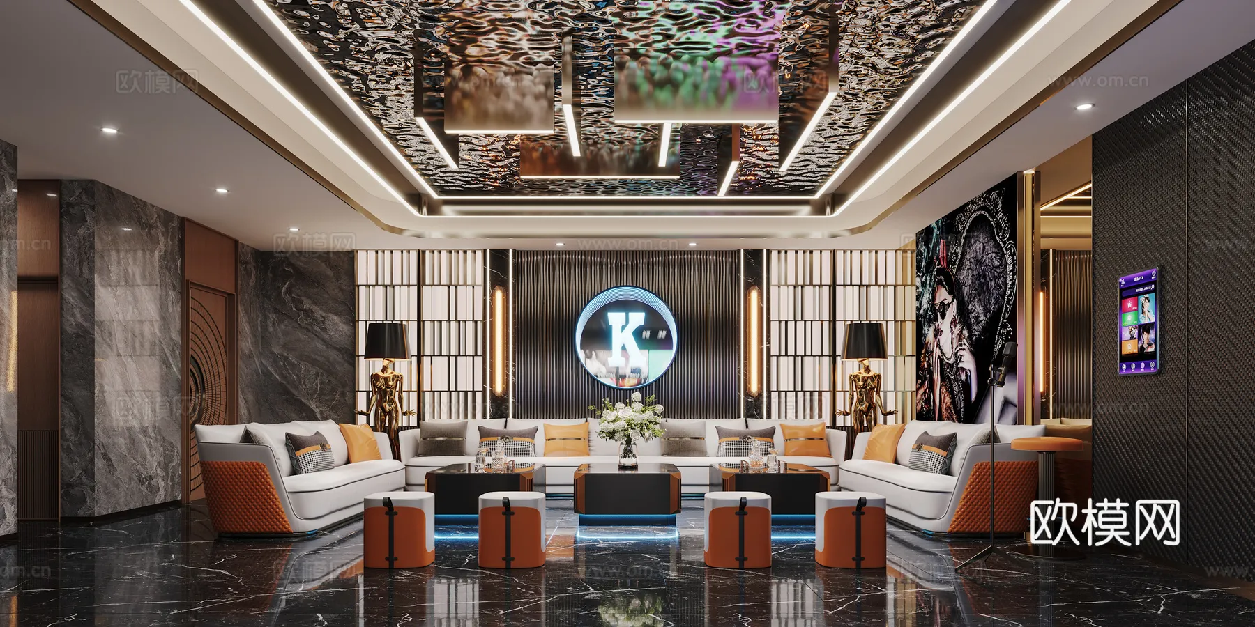 KTV Interior 3D Models – Karaoke – 105 – CORONA Render