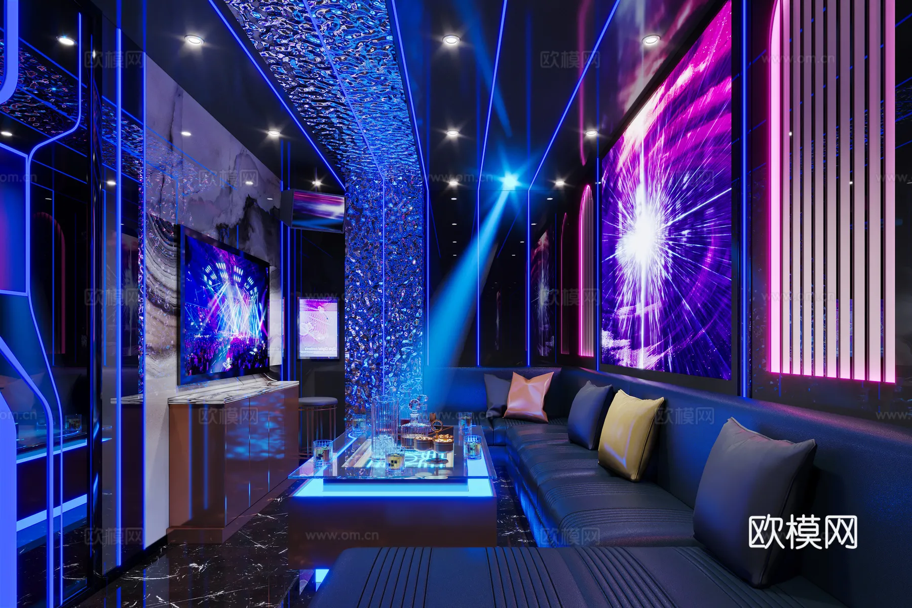 KTV Interior 3D Models – Karaoke – 108 – CORONA Render