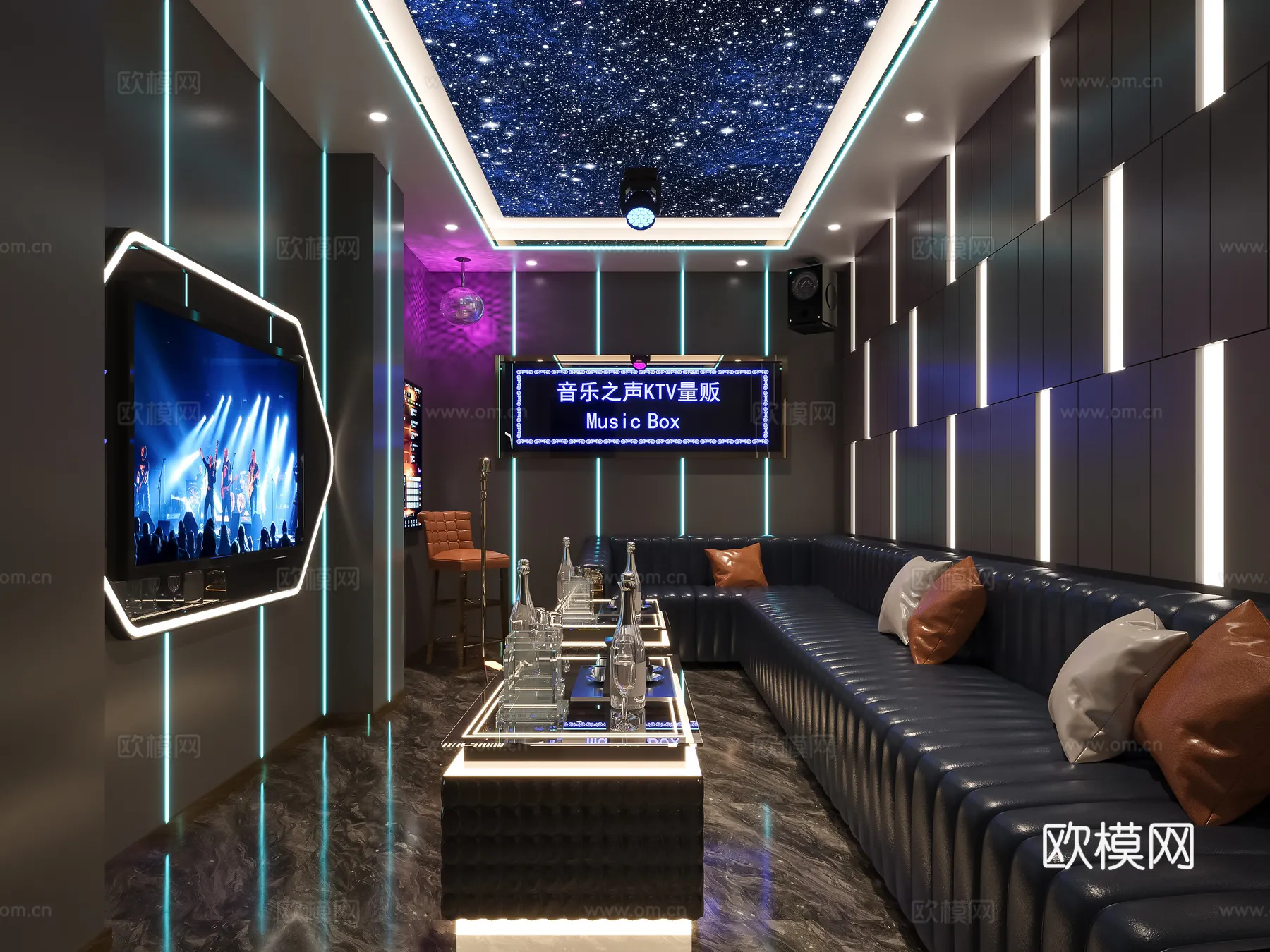 KTV Interior 3D Models – Karaoke – 110 – CORONA Render