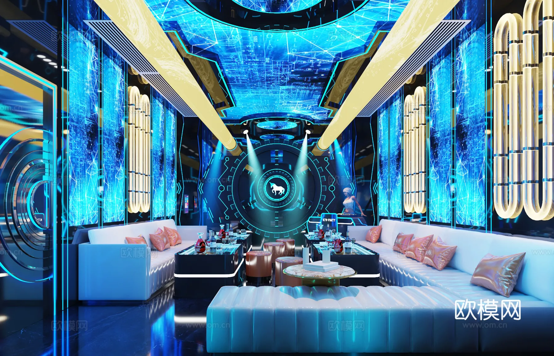 KTV Interior 3D Models – Karaoke – 113 – VRAY Render