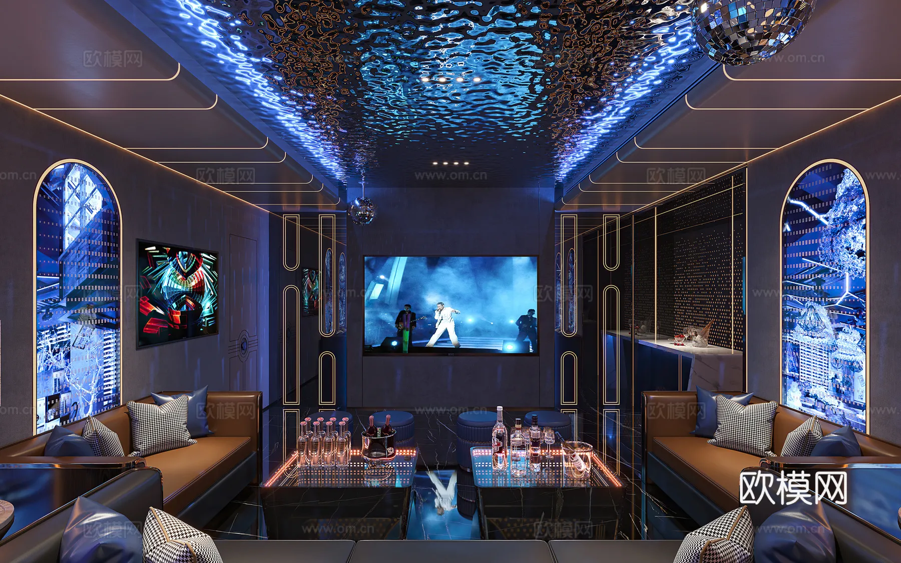 KTV Interior 3D Models – Karaoke – 115 – CORONA Render