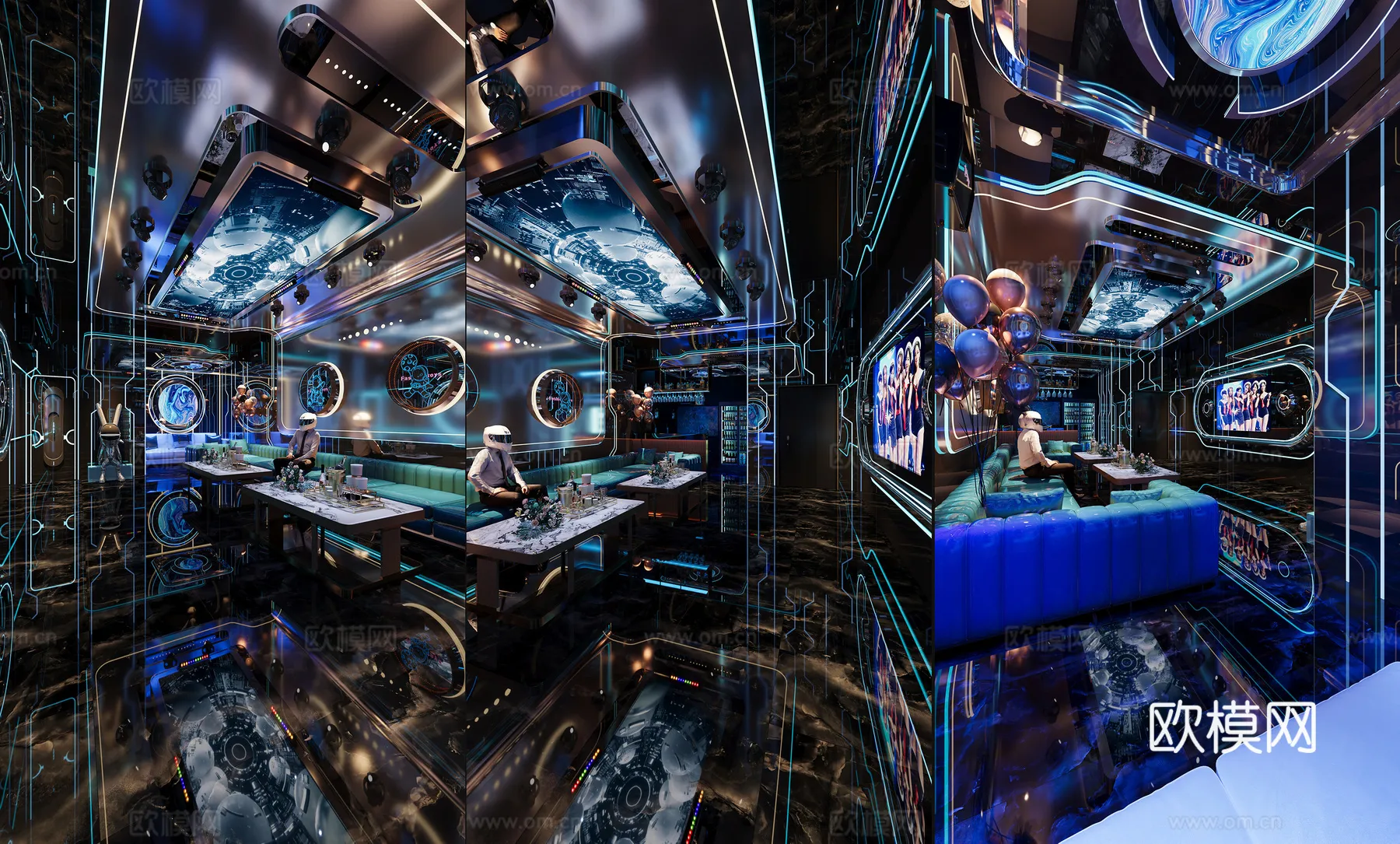 KTV Interior 3D Models – Karaoke – 121 – CORONA Render