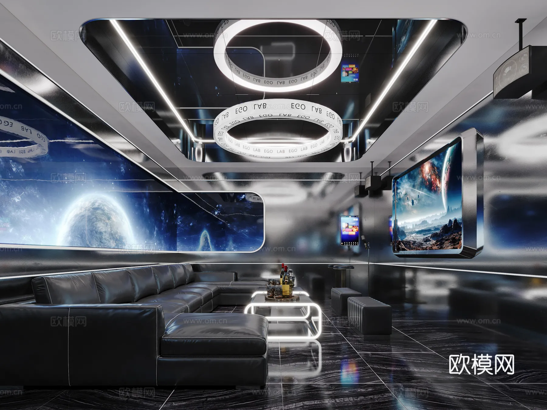 KTV Interior 3D Models – Karaoke – 125 – CORONA Render