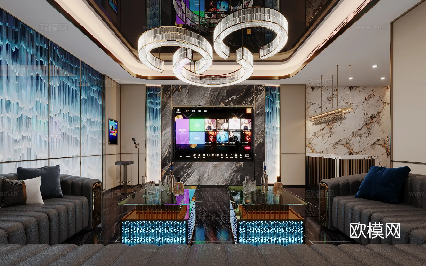 KTV Interior 3D Models – Karaoke – 126 – CORONA Render