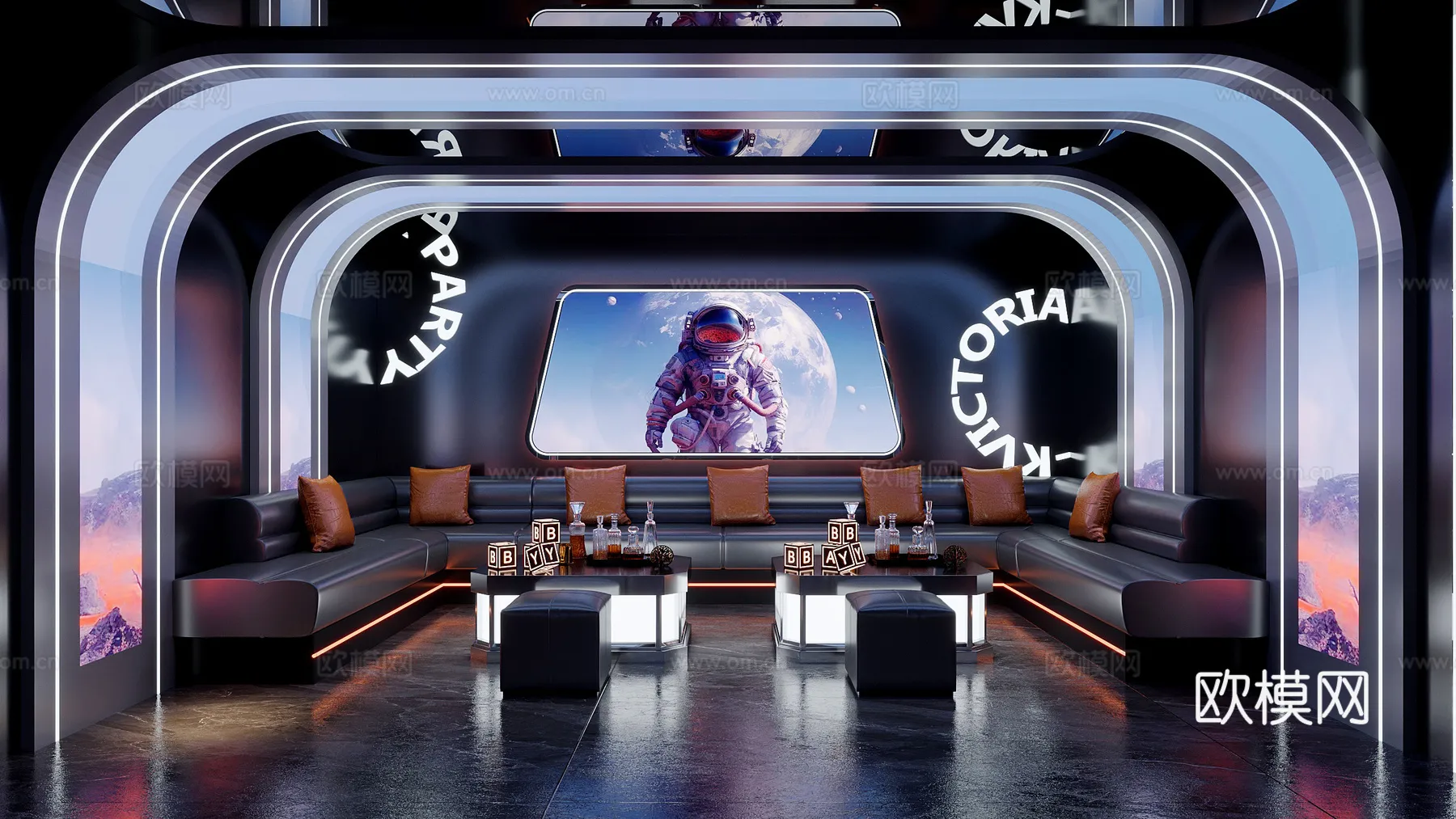 KTV Interior 3D Models – Karaoke – 135 – CORONA Render