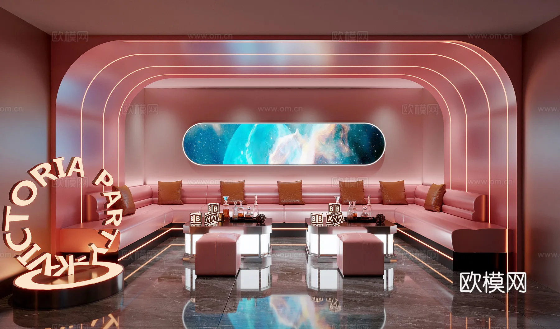 KTV Interior 3D Models – Karaoke – 137 – CORONA Render