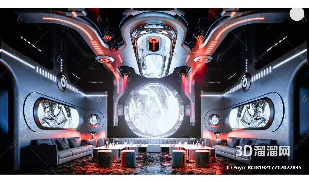 KTV Interior 3D Models – Karaoke – 141 – VRAY Render