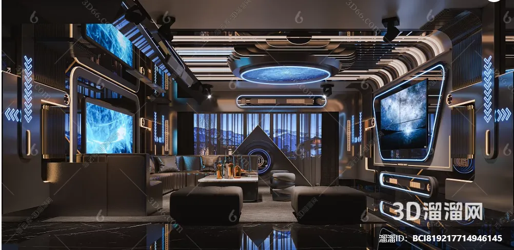 KTV Interior 3D Models – Karaoke – 143 – CORONA Render