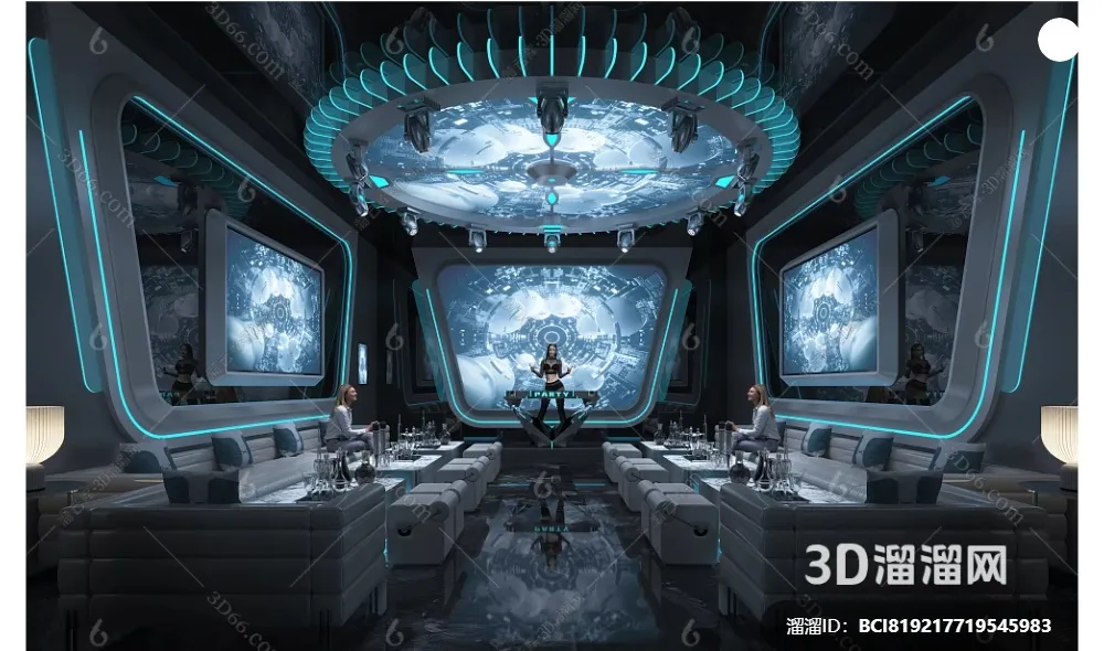 KTV Interior 3D Models – Karaoke – 144 – VRAY Render