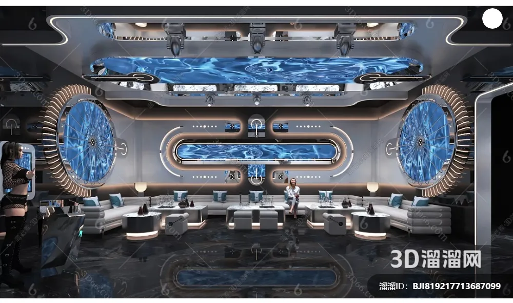 KTV Interior 3D Models – Karaoke – 146 – VRAY Render