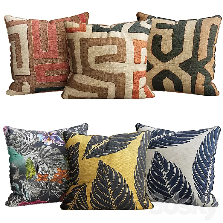 KUBA CLOTH PILLOW 3D Model KUBA CLOTH PILLOW 3D Model