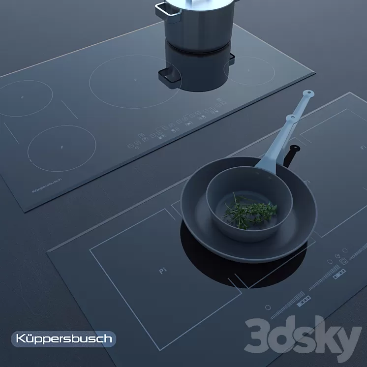kueppersbusch hob Induktion – Gas 3D Model kueppersbusch hob Induktion – Gas 3D Model