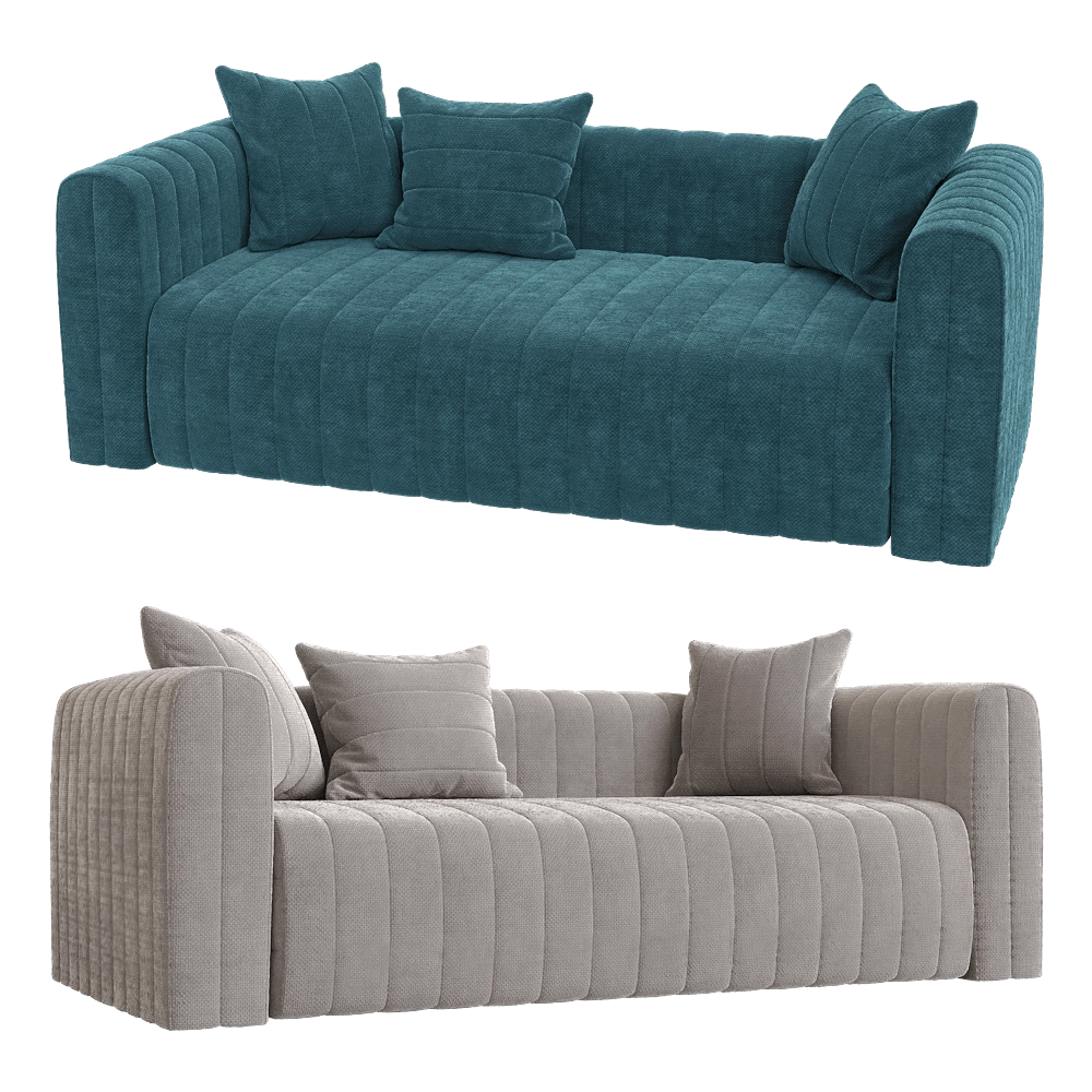 KULT – 2-seater fixed sofa Bardi 2 3D Model KULT – 2-seater fixed sofa Bardi 2 3D Model