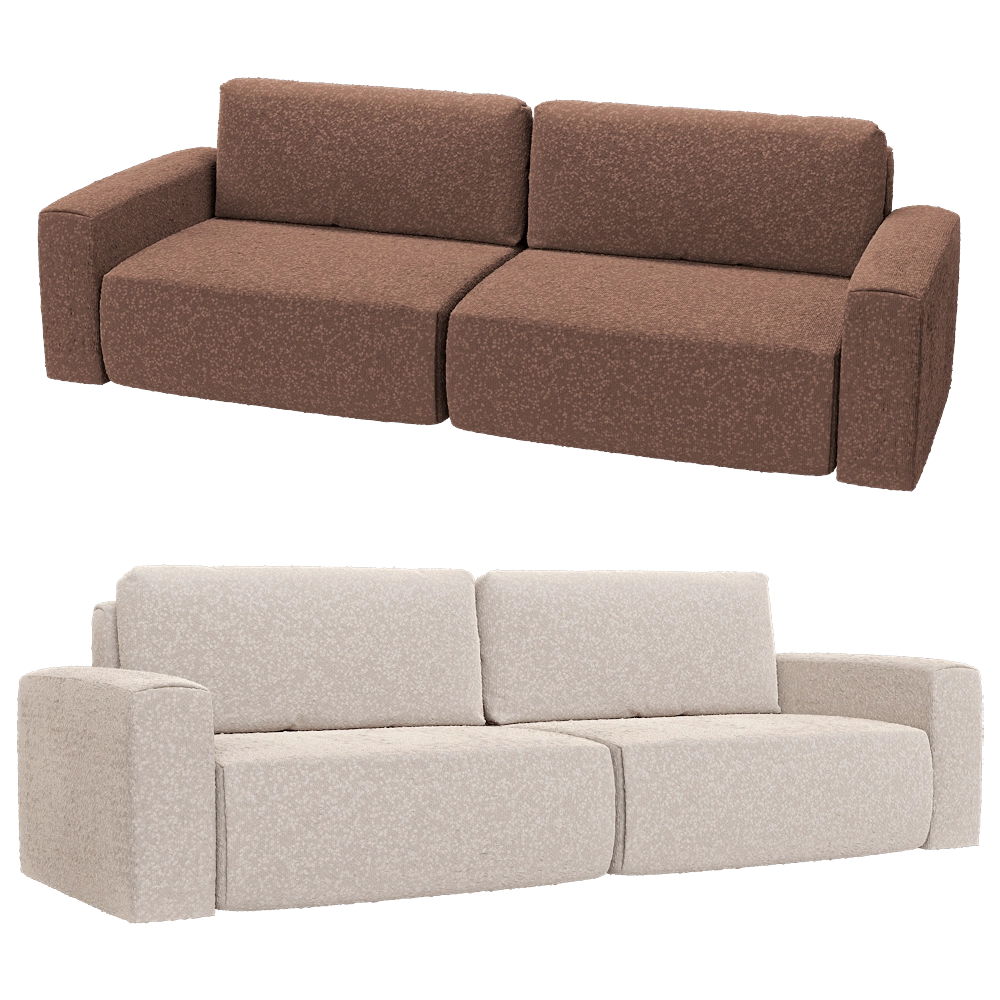 KULT – 3-seater fixed sofa Aldo 2 3D Model KULT – 3-seater fixed sofa Aldo 2 3D Model