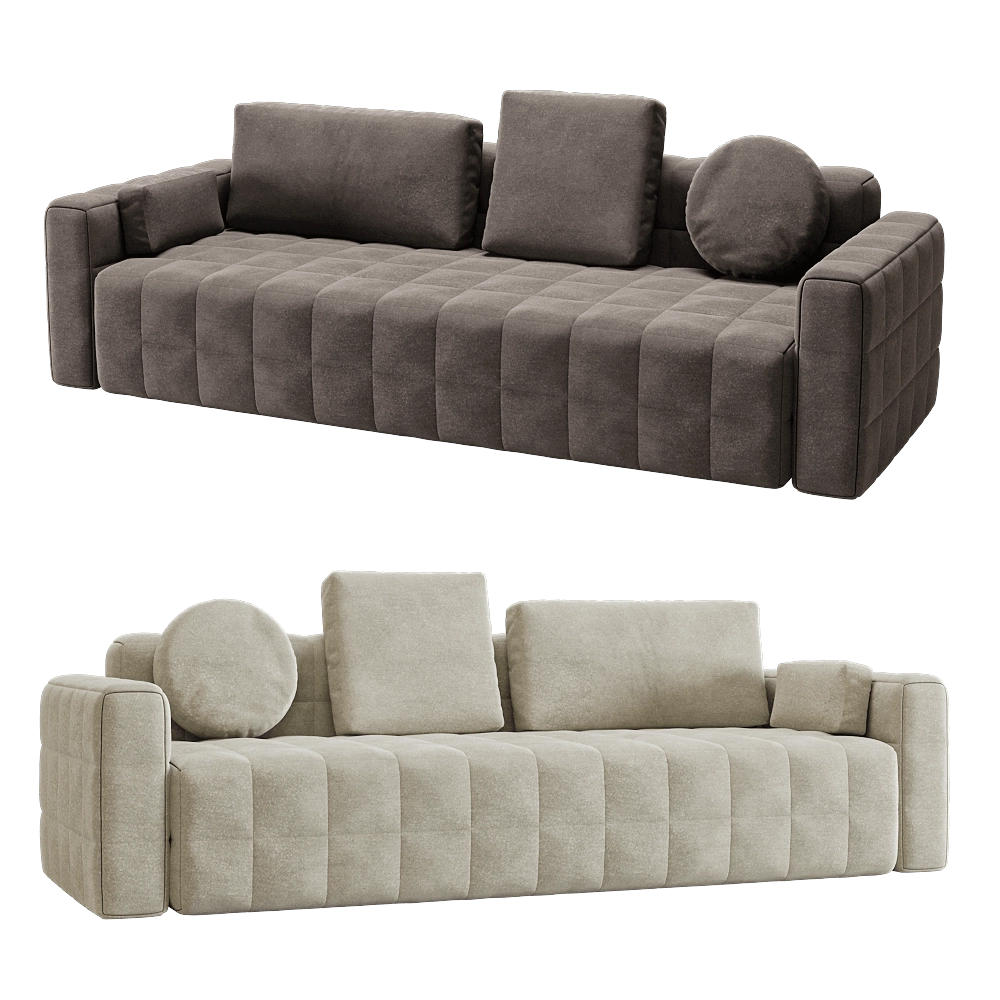 KULT – 3 seater fixed sofa Block 1 3D Model KULT – 3 seater fixed sofa Block 1 3D Model