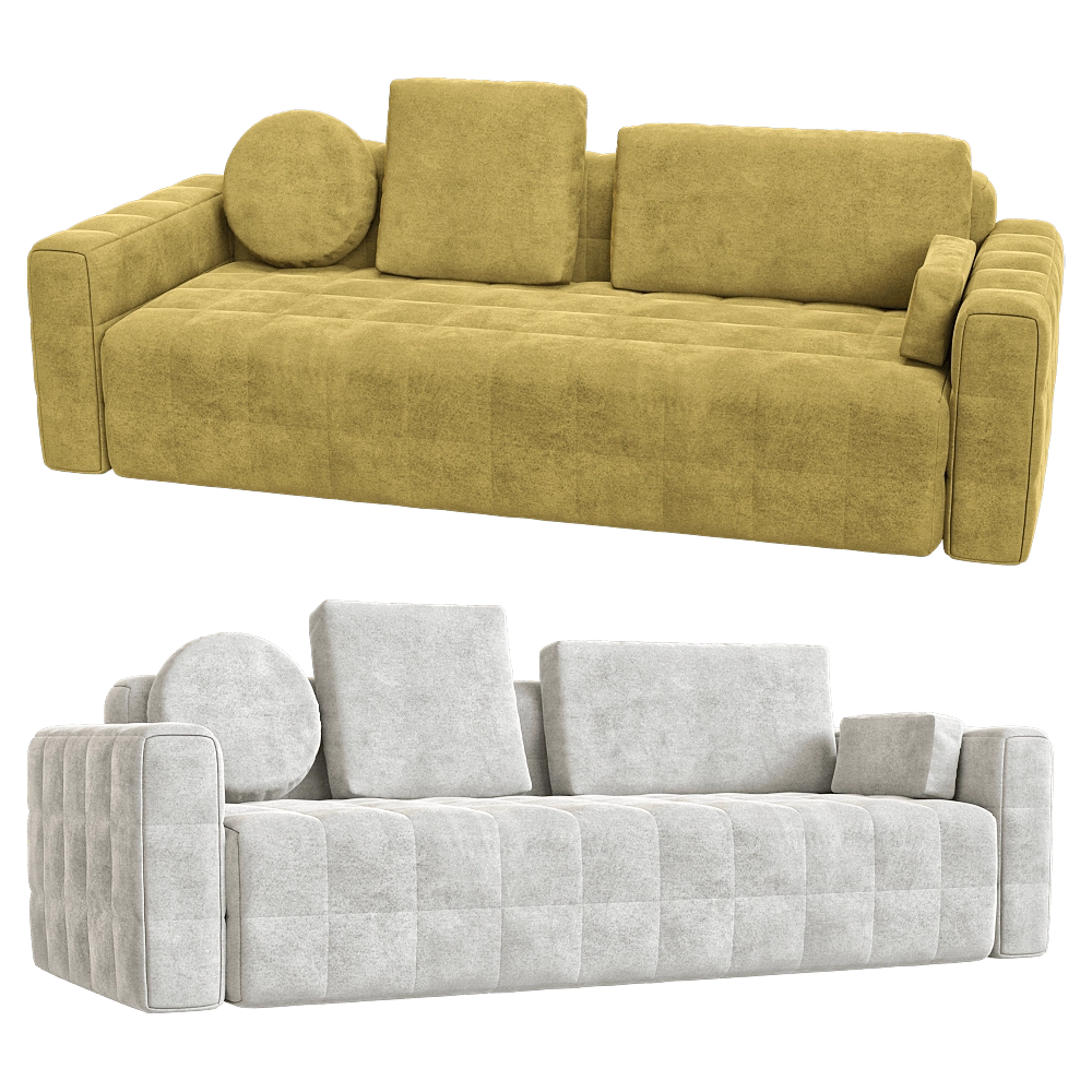 KULT – 3-seater fixed sofa Block 2 3D Model KULT – 3-seater fixed sofa Block 2 3D Model
