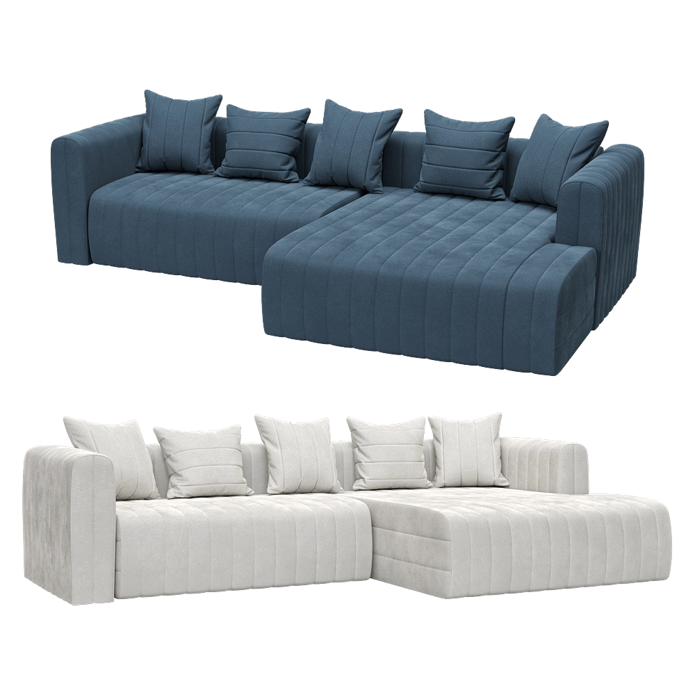 KULT – 3-seater fixed sofa with a daybed Bardi 3D Model KULT – 3-seater fixed sofa with a daybed Bardi 3D Model