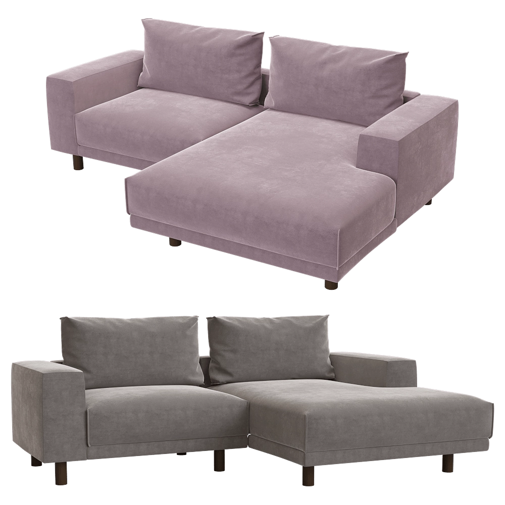 KULT – 3-seater fixed sofa with a daybed Fran 3D Model KULT – 3-seater fixed sofa with a daybed Fran 3D Model