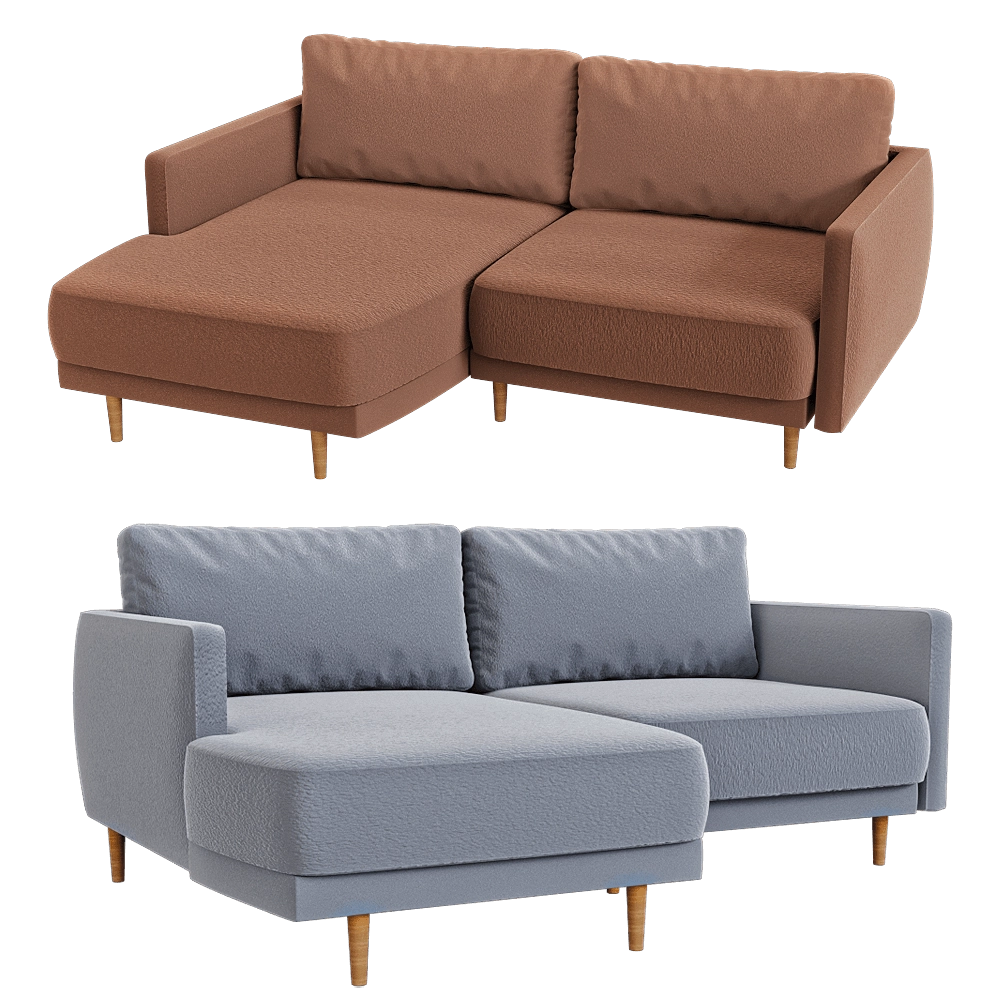 KULT – 3-seater fixed sofa with a daybed Rene 3D Model KULT – 3-seater fixed sofa with a daybed Rene 3D Model