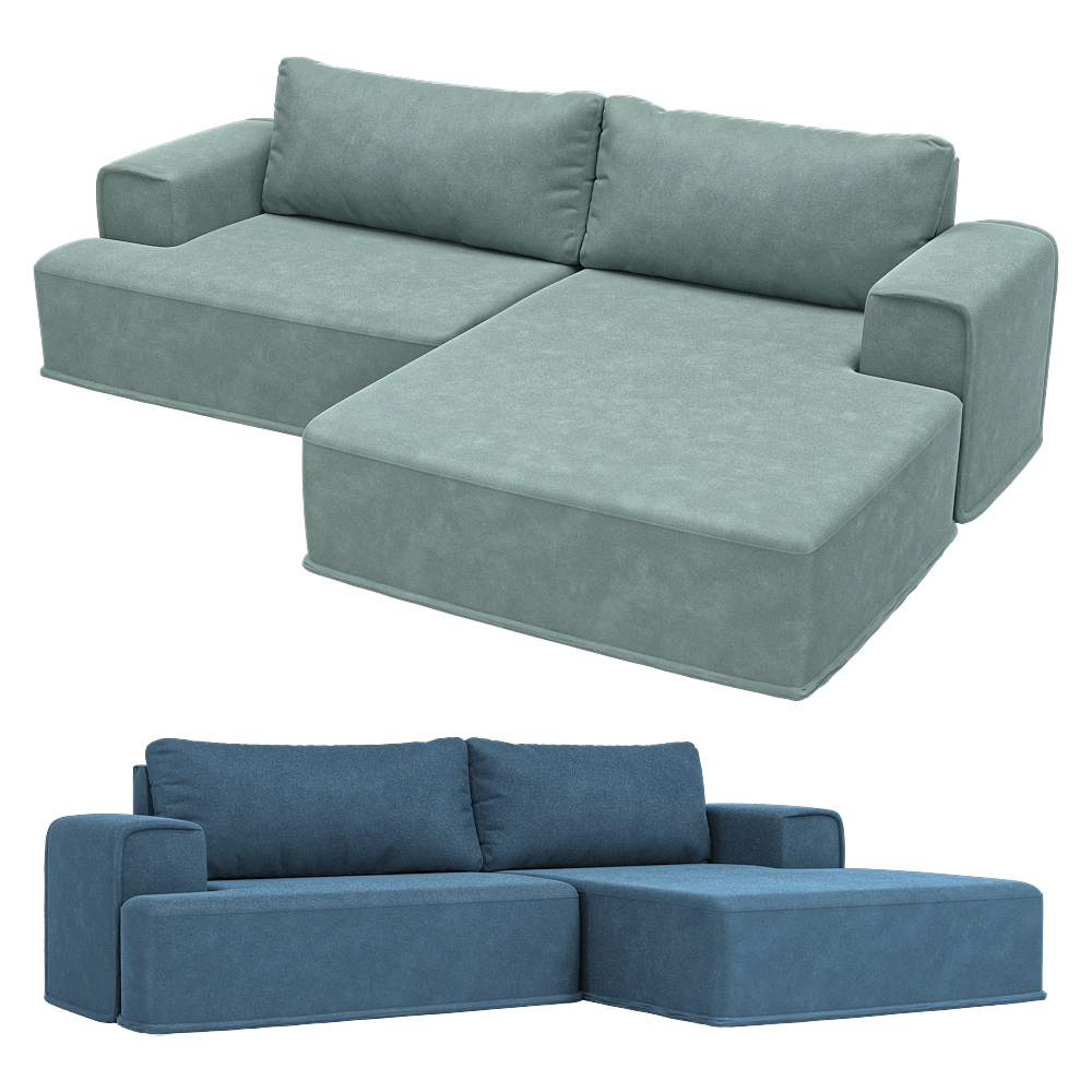 KULT – 3-seater fixed sofa with a daybed Ruffo 1 3D Model KULT – 3-seater fixed sofa with a daybed Ruffo 1 3D Model