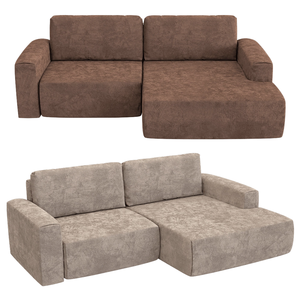 KULT – 3-seater fixed sofa with daybed Aldo 3D Model KULT – 3-seater fixed sofa with daybed Aldo 3D Model