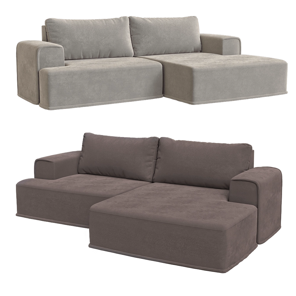 KULT – 3-seater fixed sofa with daybed Ruffo 2 3D Model KULT – 3-seater fixed sofa with daybed Ruffo 2 3D Model