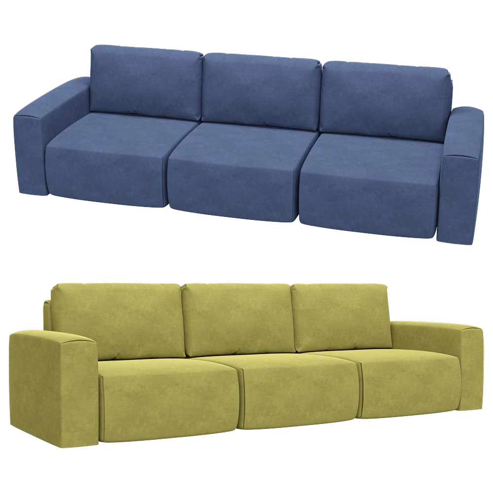 KULT – 4-seater fixed sofa Aldo 3D Model KULT – 4-seater fixed sofa Aldo 3D Model