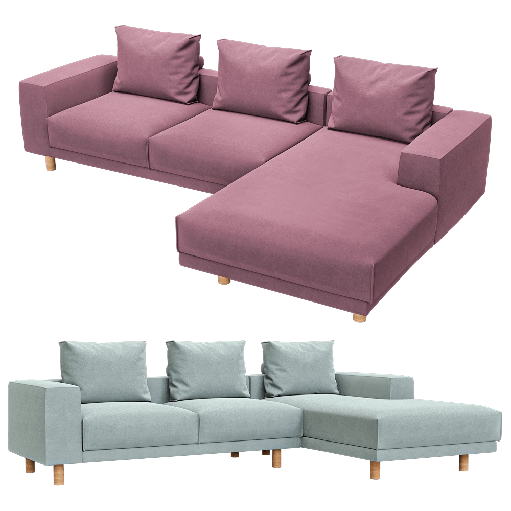 KULT – 4-seater fixed sofa with a daybed Fran 3D Model KULT – 4-seater fixed sofa with a daybed Fran 3D Model