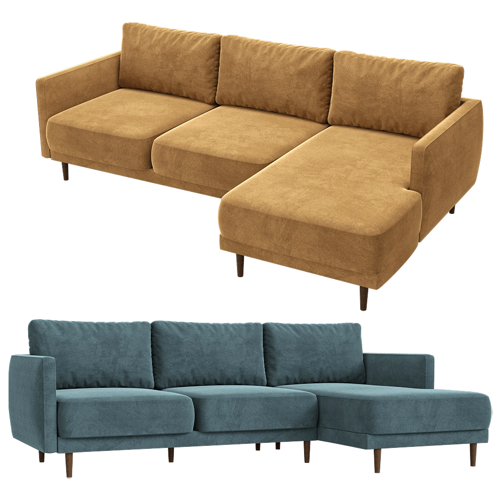 KULT – 4-seater fixed sofa with a daybed Rene 3D Model KULT – 4-seater fixed sofa with a daybed Rene 3D Model