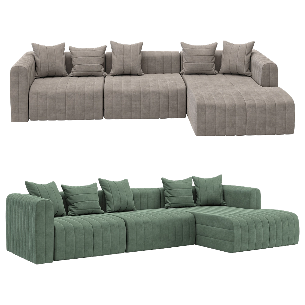 KULT – 4-seater fixed sofa with daybed Bardi 3D Model KULT – 4-seater fixed sofa with daybed Bardi 3D Model