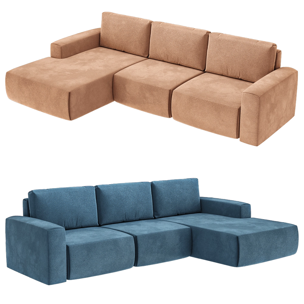 KULT – 4-seater sofa with daybed Aldo 3D Model KULT – 4-seater sofa with daybed Aldo 3D Model