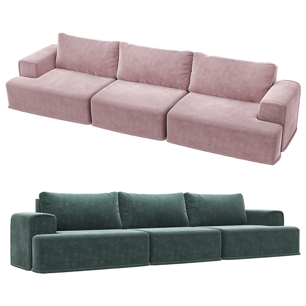 KULT – 5-seater fixed sofa Ruffo 3D Model KULT – 5-seater fixed sofa Ruffo 3D Model