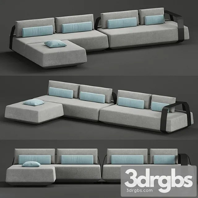 Kumo sofa by manutti 2 3D Model Download Kumo sofa by manutti 2 3D Model Download