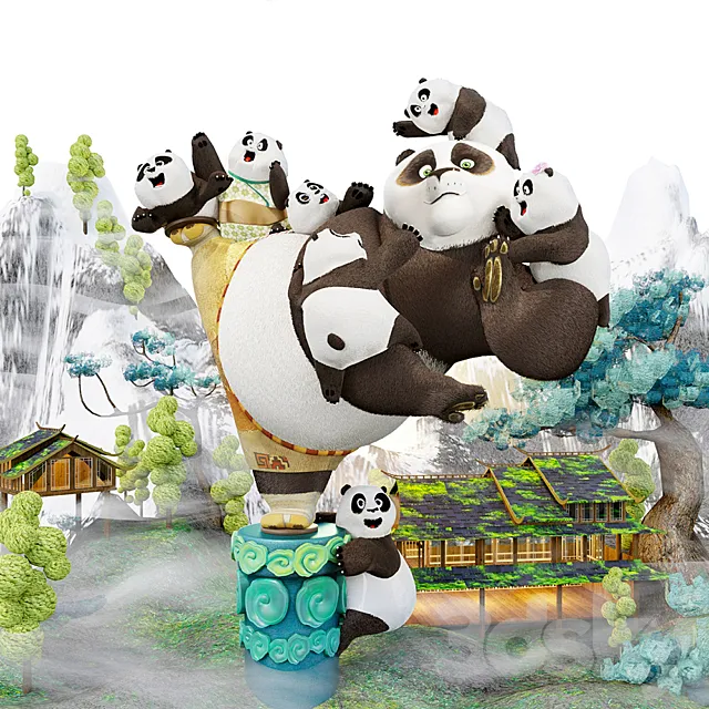 KungFu Panda 3D Model KungFu Panda 3D Model