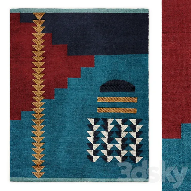 Kupsy Rug La Redoute Interieurs 3D Model Kupsy Rug La Redoute Interieurs 3D Model