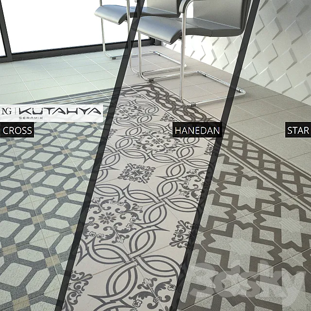 KUTAHYA SERAMIK CROSS STAR HANEDAN 3D Model KUTAHYA SERAMIK CROSS STAR HANEDAN 3D Model