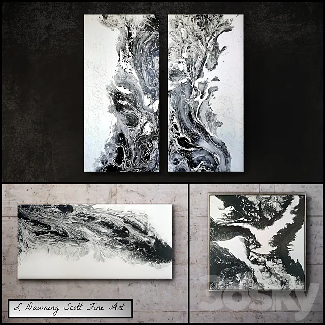 L Dawning Scott Fine Art – set 1 3DModel