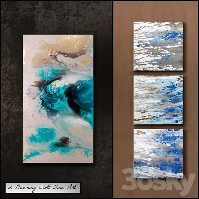 L Dawning Scott Fine Art – set 3 3DModel L Dawning Scott Fine Art – set 3 3DModel