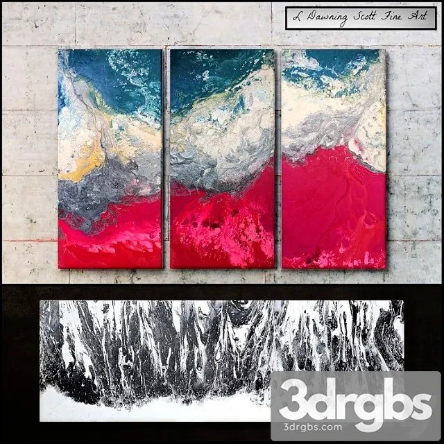 L Dawning Scott Fine Art Set 8 3D Model Download