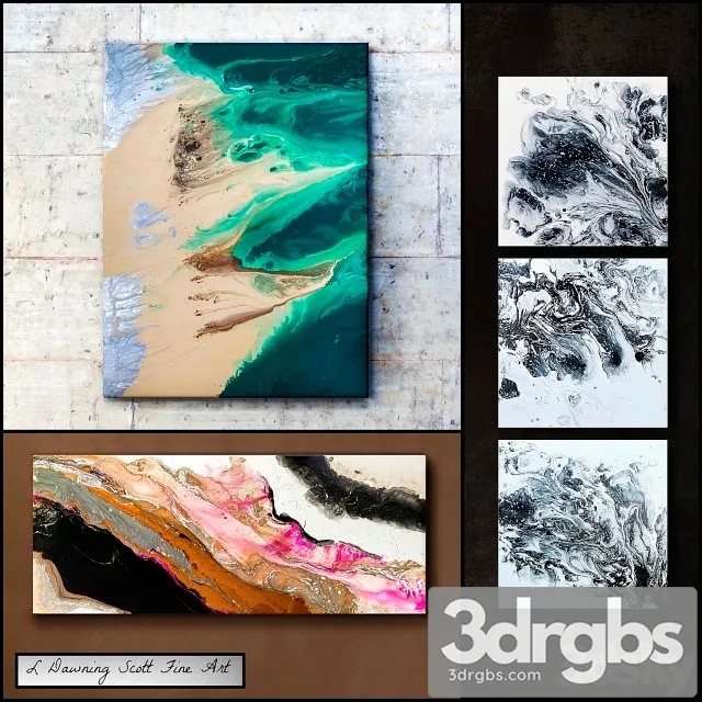 L Dawning Scott Fine Art Set 9 3D Model Download
