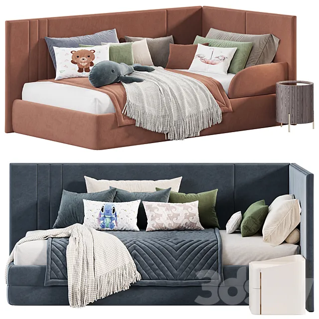 L Two Bed by Vitset 3D Model L Two Bed by Vitset 3D Model